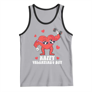 Happy Valentine's Day Gymer Heart Weightlifting Funny Deadlift Fitness Tank Top TS09 Athletic Heather Black Print Your Wear