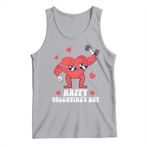 Happy Valentine's Day Gymer Heart Weightlifting Funny Deadlift Fitness Tank Top TS09 Athletic Heather Print Your Wear