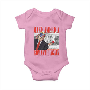 Funny Valentine's Day Trump Baby Onesie Make America Romantic Again TS09 Light Pink Print Your Wear