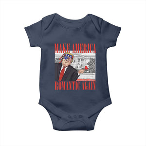 Funny Valentine's Day Trump Baby Onesie Make America Romantic Again TS09 Navy Print Your Wear