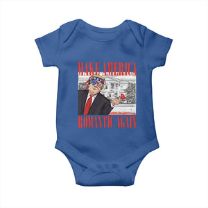 Funny Valentine's Day Trump Baby Onesie Make America Romantic Again TS09 Royal Blue Print Your Wear