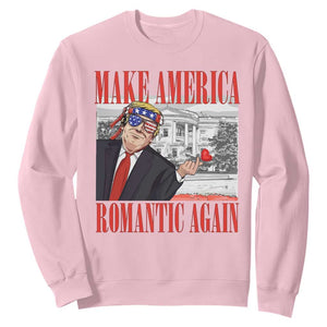 Funny Valentine's Day Trump Sweatshirt Make America Romantic Again TS09 Light Pink Print Your Wear