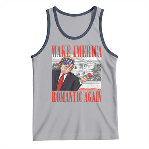 Funny Valentine's Day Trump Tank Top Make America Romantic Again TS09 Athletic Heather Navy Print Your Wear
