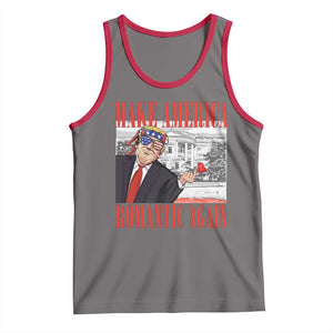 Funny Valentine's Day Trump Tank Top Make America Romantic Again TS09 Deep Heather Red Print Your Wear