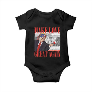 Funny Valentine's Day Trump Baby Onesie Make Love Great Again TS09 Black Print Your Wear