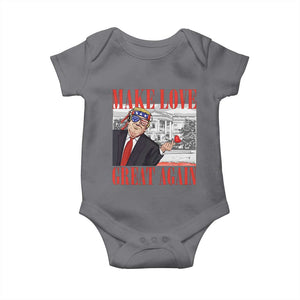 Funny Valentine's Day Trump Baby Onesie Make Love Great Again TS09 Charcoal Print Your Wear