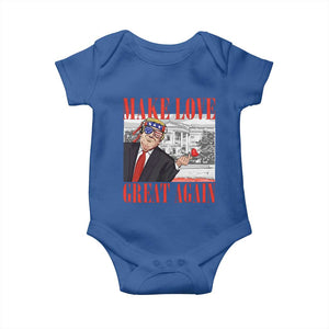 Funny Valentine's Day Trump Baby Onesie Make Love Great Again TS09 Royal Blue Print Your Wear