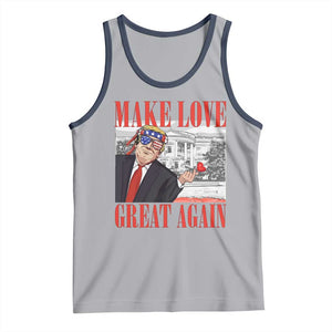 Funny Valentine's Day Trump Tank Top Make Love Great Again TS09 Athletic Heather Navy Print Your Wear