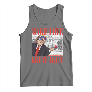 Funny Valentine's Day Trump Tank Top Make Love Great Again TS09 Black Heather Print Your Wear