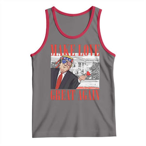 Funny Valentine's Day Trump Tank Top Make Love Great Again TS09 Deep Heather Red Print Your Wear