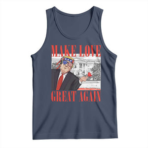Funny Valentine's Day Trump Tank Top Make Love Great Again TS09 Navy Print Your Wear
