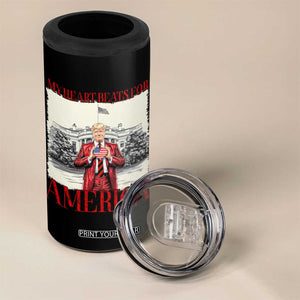 Funny Trump 4 in 1 Can Cooler Tumbler My Heart Beats For America Valentine's Day TS09 Print Your Wear
