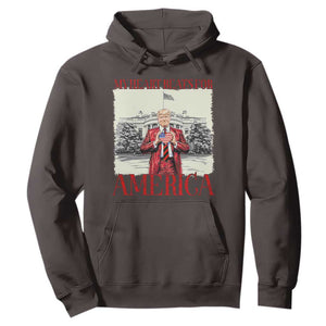 Funny Trump Hoodie My Heart Beats For America Valentine's Day TS09 Dark Chocolate Print Your Wear