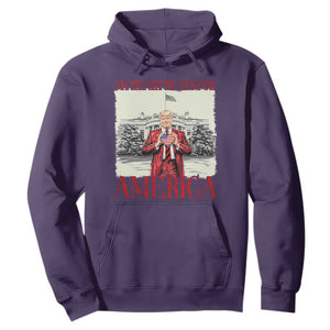 Funny Trump Hoodie My Heart Beats For America Valentine's Day TS09 Purple Print Your Wear