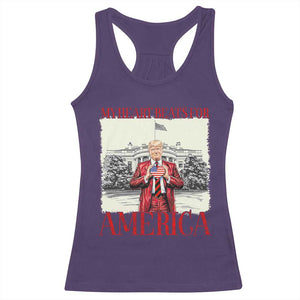Funny Trump Racerback Tank Top My Heart Beats For America Valentine's Day TS09 Purple Print Your Wear