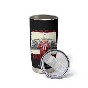 Funny Trump Tumbler Cup My Heart Beats For America Valentine's Day TS09 Print Your Wear