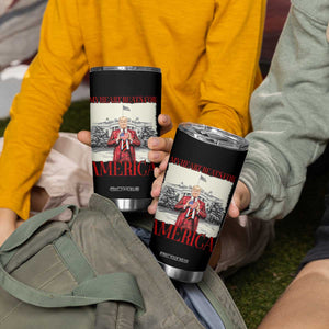 Funny Trump Tumbler Cup My Heart Beats For America Valentine's Day TS09 Print Your Wear