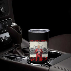Funny Trump Tumbler Cup My Heart Beats For America Valentine's Day TS09 Print Your Wear