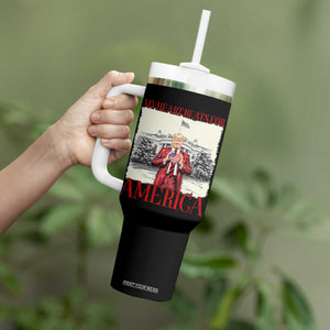 Funny Trump Tumbler With Handle My Heart Beats For America Valentine's Day TS09 Print Your Wear