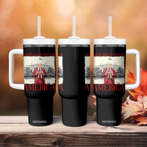 Funny Trump Tumbler With Handle My Heart Beats For America Valentine's Day TS09 Print Your Wear