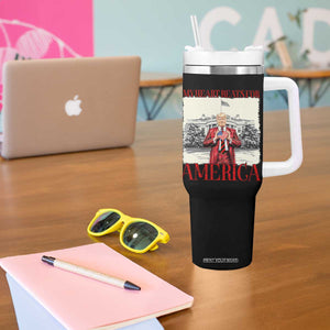 Funny Trump Tumbler With Handle My Heart Beats For America Valentine's Day TS09 Print Your Wear