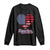 Patriotic Long Sleeve Shirt My Heart Beats For America Valentine's Day TS09 Black Print Your Wear