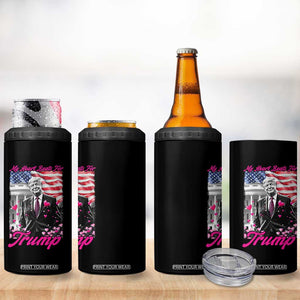 Funny Trump Lover 4 in 1 Can Cooler Tumbler My Hear Beats For Trump Valentine's Day TS09 Print Your Wear