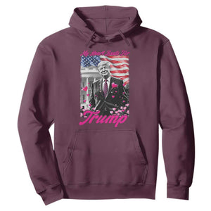 Funny Trump Lover Hoodie My Hear Beats For Trump Valentine's Day TS09 Maroon Print Your Wear