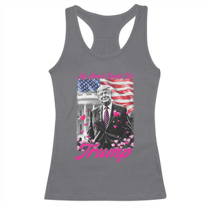 Funny Trump Lover Racerback Tank Top My Hear Beats For Trump Valentine's Day TS09 Charcoal Print Your Wear