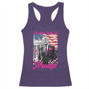 Funny Trump Lover Racerback Tank Top My Hear Beats For Trump Valentine's Day TS09 Purple Print Your Wear