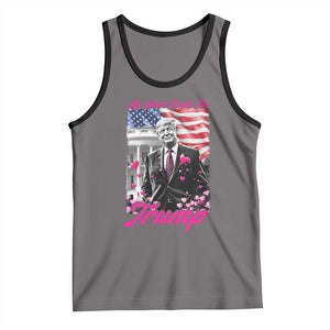 Funny Trump Lover Tank Top My Hear Beats For Trump Valentine's Day TS09 Deep Heather Black Print Your Wear