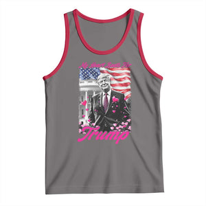 Funny Trump Lover Tank Top My Hear Beats For Trump Valentine's Day TS09 Deep Heather Red Print Your Wear