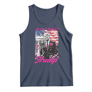 Funny Trump Lover Tank Top My Hear Beats For Trump Valentine's Day TS09 Navy Print Your Wear