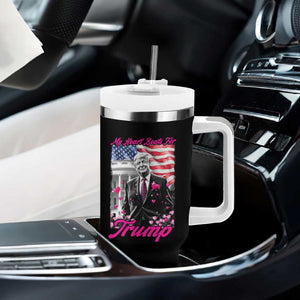 Funny Trump Lover Tumbler With Handle My Hear Beats For Trump Valentine's Day TS09 Print Your Wear