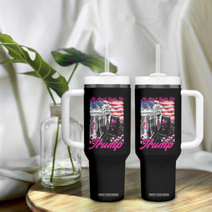 Funny Trump Lover Tumbler With Handle My Hear Beats For Trump Valentine's Day TS09 Print Your Wear