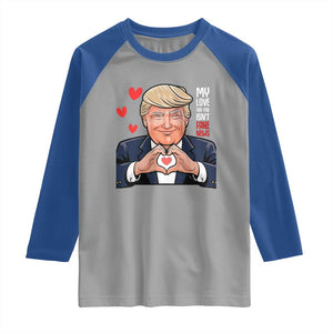 Funny Valentine's Day Trump Raglan Shirt My Love For You Isn't Fake News TS09 Sport Gray Royal Print Your Wear