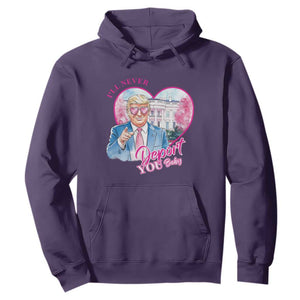 Funny Valentine's Day Trump Hoodie I'll Never Deport You TS09 Purple Print Your Wear