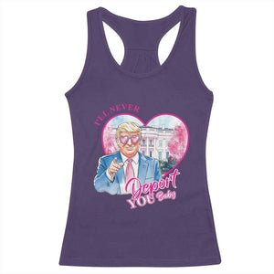 Funny Valentine's Day Trump Racerback Tank Top I'll Never Deport You TS09 Purple Print Your Wear