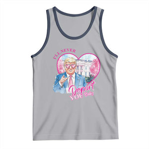 Funny Valentine's Day Trump Tank Top I'll Never Deport You TS09 Athletic Heather Navy Print Your Wear