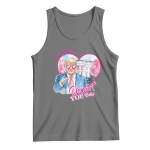 Funny Valentine's Day Trump Tank Top I'll Never Deport You TS09 Black Heather Print Your Wear