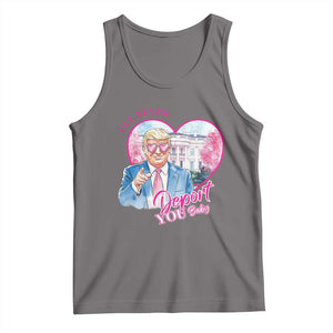 Funny Valentine's Day Trump Tank Top I'll Never Deport You TS09 Deep Heather Print Your Wear