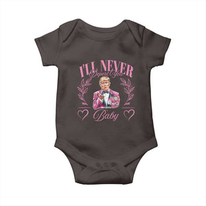 Funny Valentine's Day Trump Baby Onesie I'll Never Deport You Pink Trump TS09 Dark Chocolate Print Your Wear