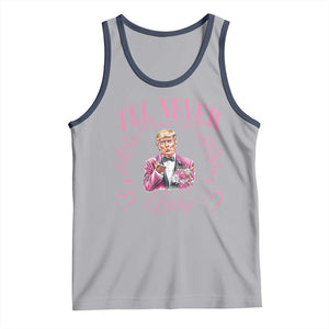 Funny Valentine's Day Trump Tank Top I'll Never Deport You Pink Trump TS09 Athletic Heather Navy Print Your Wear