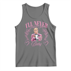 Funny Valentine's Day Trump Tank Top I'll Never Deport You Pink Trump TS09 Black Heather Print Your Wear