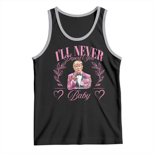 Funny Valentine's Day Trump Tank Top I'll Never Deport You Pink Trump TS09 Black Athletic Heather Print Your Wear
