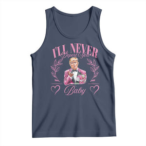 Funny Valentine's Day Trump Tank Top I'll Never Deport You Pink Trump TS09 Navy Print Your Wear