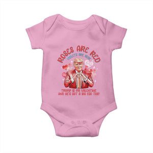 Funny Trump Lover Baby Onesie Roses are Red Trump Is My Valentine And He's Got A Big Ego Too TS09 Light Pink Print Your Wear