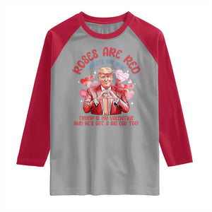 Funny Trump Lover Raglan Shirt Roses are Red Trump Is My Valentine And He's Got A Big Ego Too TS09 Sport Gray Red Print Your Wear