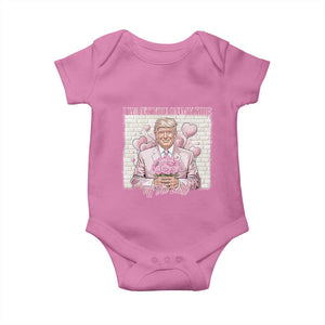 Funny Valentine's Day Trump Baby Onesie I Want You On My Side Off The Wall TS09 Azalea Print Your Wear