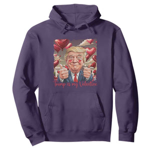 Funny Trump Is My Valentine Hoodie TS09 Purple Print Your Wear